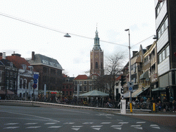 Center of The Hague, with the Grote Kerk church