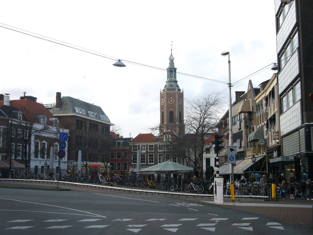 Center of The Hague, with the Grote Kerk church