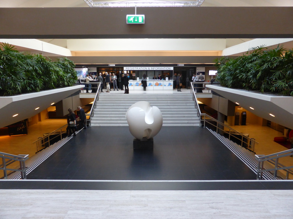 Central staircase at at the World Forum conference center during the HandsOn: Biobanks 2013 conference