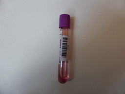 Biosample tube at the HandsOn: Biobanks 2013 conference at the World Forum conference center