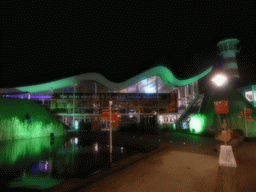 Main entrance of the Madurodam miniature park at the George Maduroplein square, by night