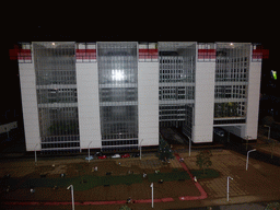 Scale model of the Ministry of Housing, Spatial Planning and the Environment building of The Hague, by night