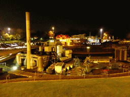 Scale model of the Electrabel Power Plant of Nijmegen at the Madurodam miniature park, by night