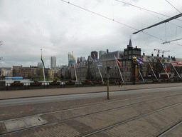 Dutch province flags at the Buitenhof square, the Hofvijver pond, the Mauritshuis museum and the Binnenhof buildings