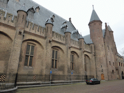 Northwest side of the Ridderzaal building at the Binnenhof square