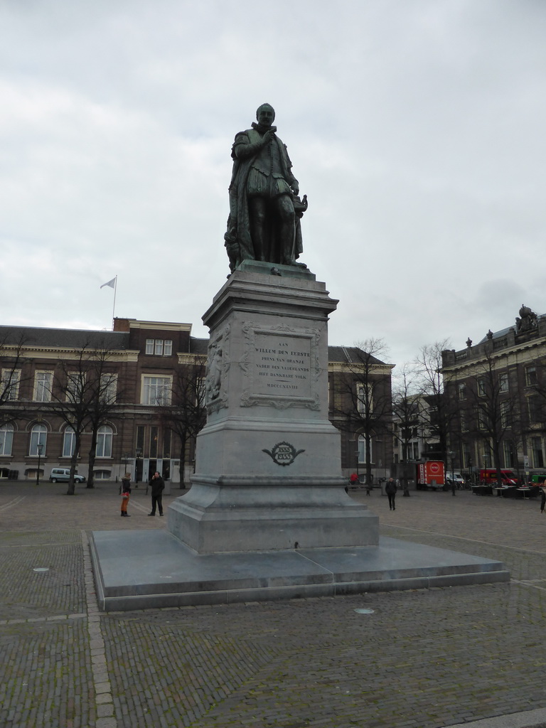 The statue of prince Willem I at the Plein square