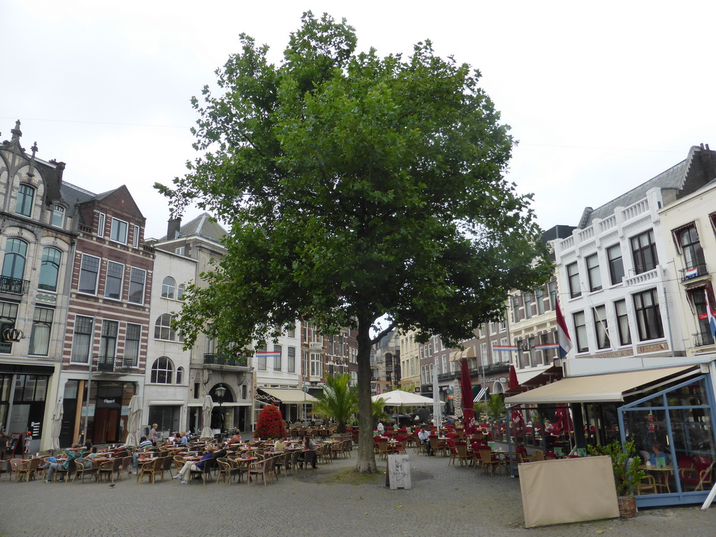 Restaurants and tree at the Plaats square