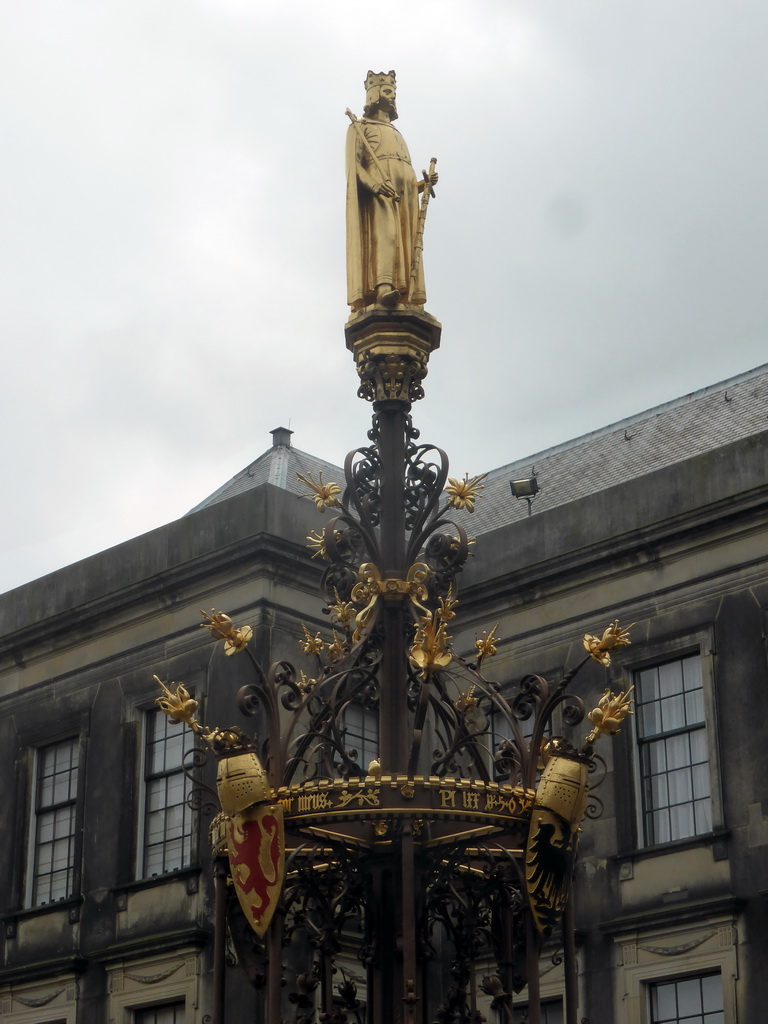 Upper part of the fountain at the Binnenhof square