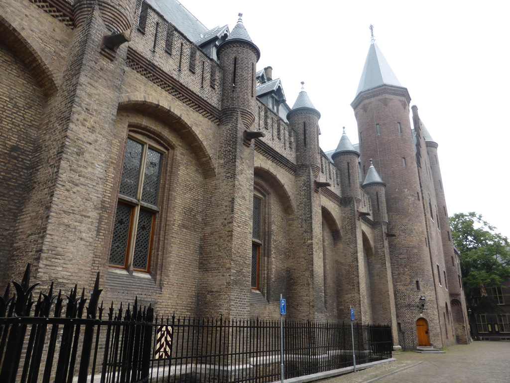 Southeast side of the Ridderzaal building at the Binnenhof square