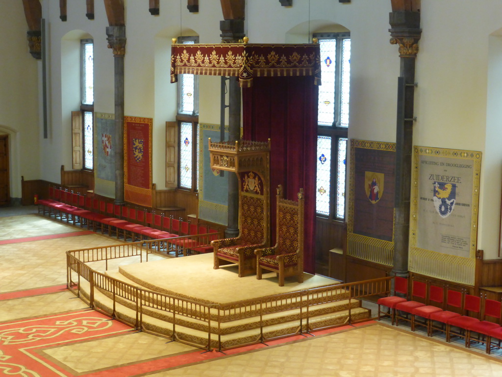 The thrones in the Ridderzaal building