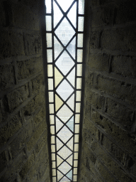 Stained glass window at the staircase in the Ridderzaal building