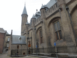 Southeast side of the Ridderzaal building, with the entrance, at the Binnenhof square