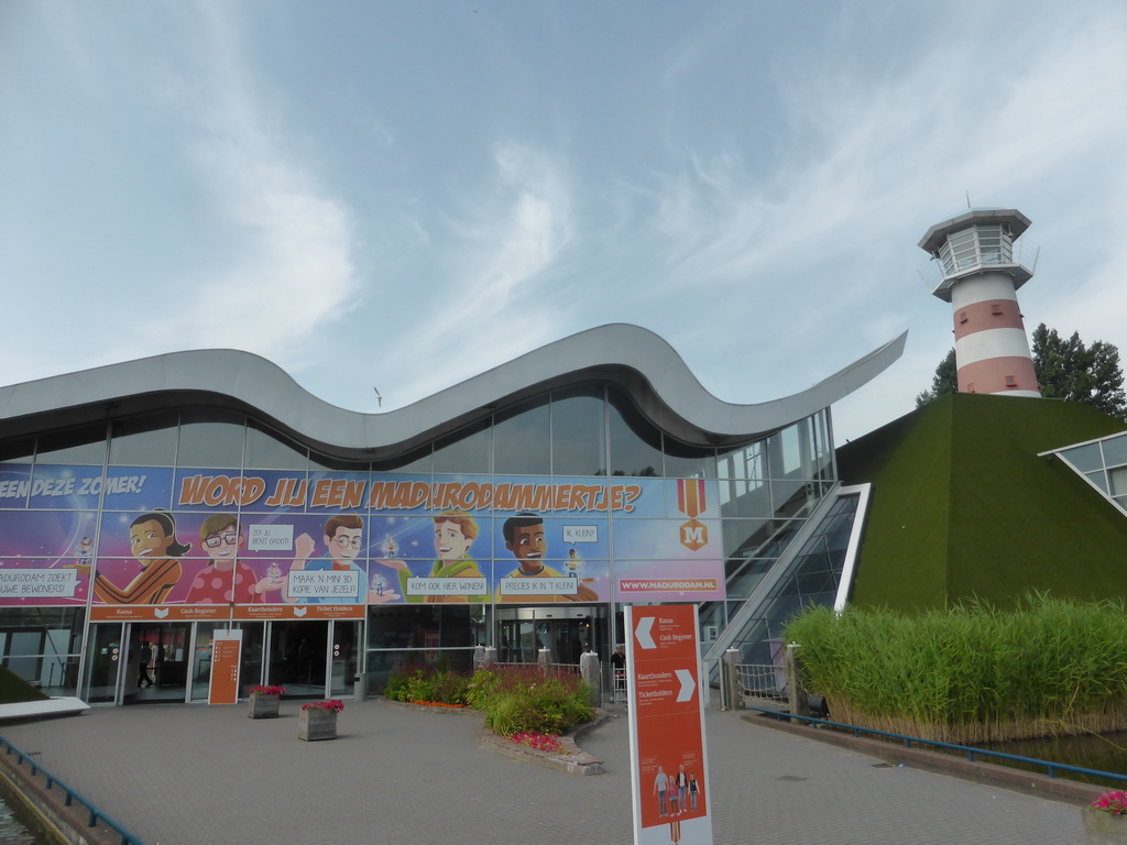 Main entrance of the Madurodam miniature park at the George Maduroplein square