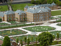 Scale model of the Het Loo Palace of Apeldoorn at the Madurodam miniature park, viewed from the south road