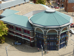 Scale model of the Shopping center at the Dagelijkse Groenmarkt street of The Hague at the Madurodam miniature park