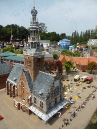 Scale model of the Waaggebouw building and Waagplein square with cheese market of Alkmaar at the Madurodam miniature park