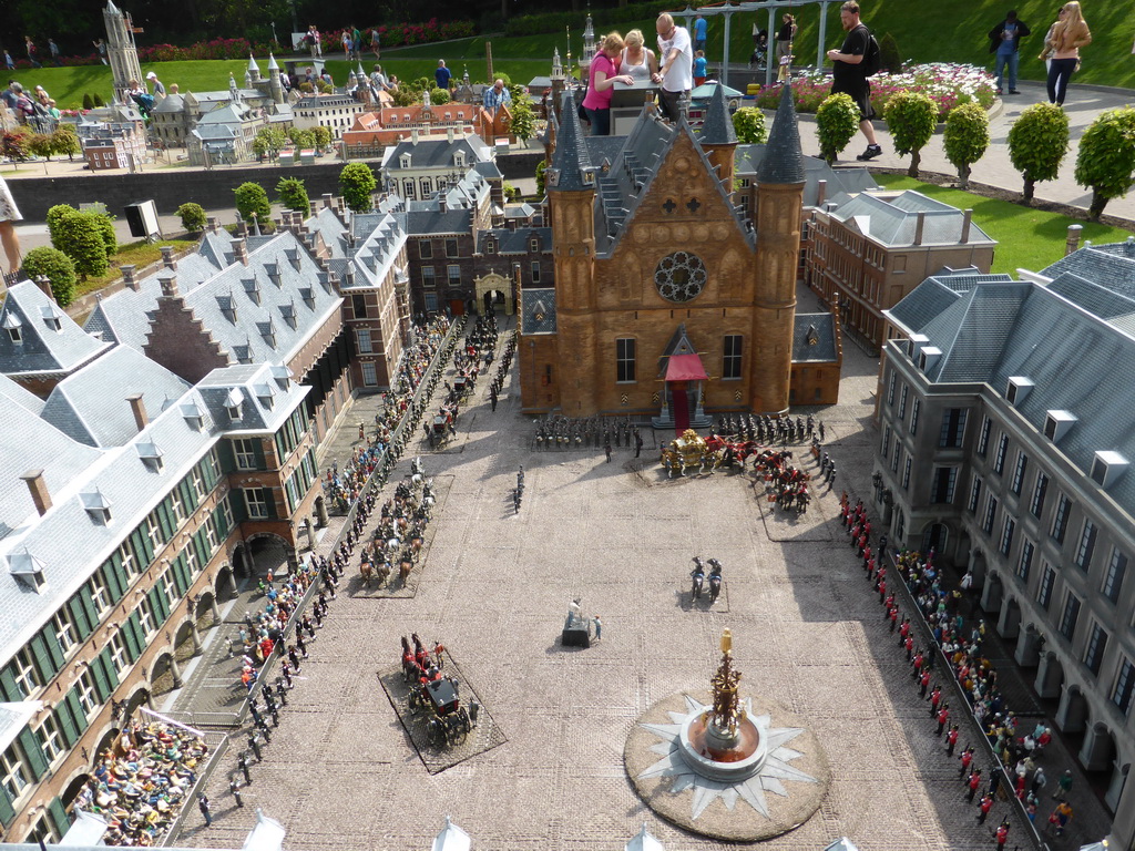 Scale model of the Binnenhof square of The Hague at the Madurodam miniature park