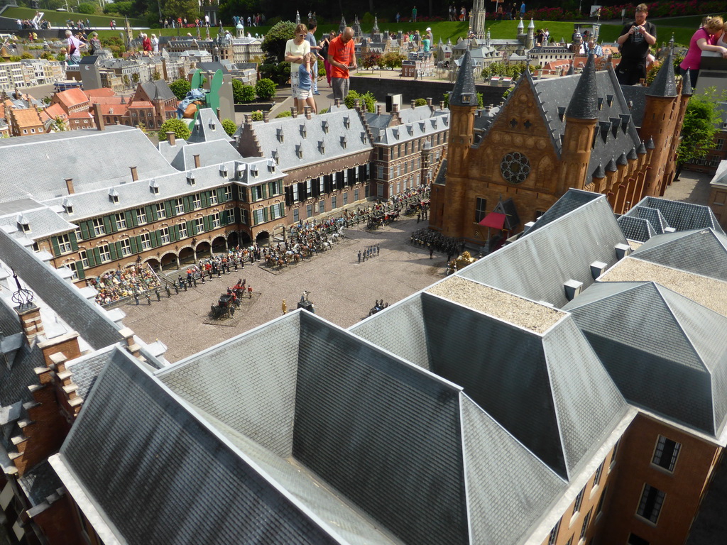 Scale model of the Binnenhof square of The Hague at the Madurodam miniature park