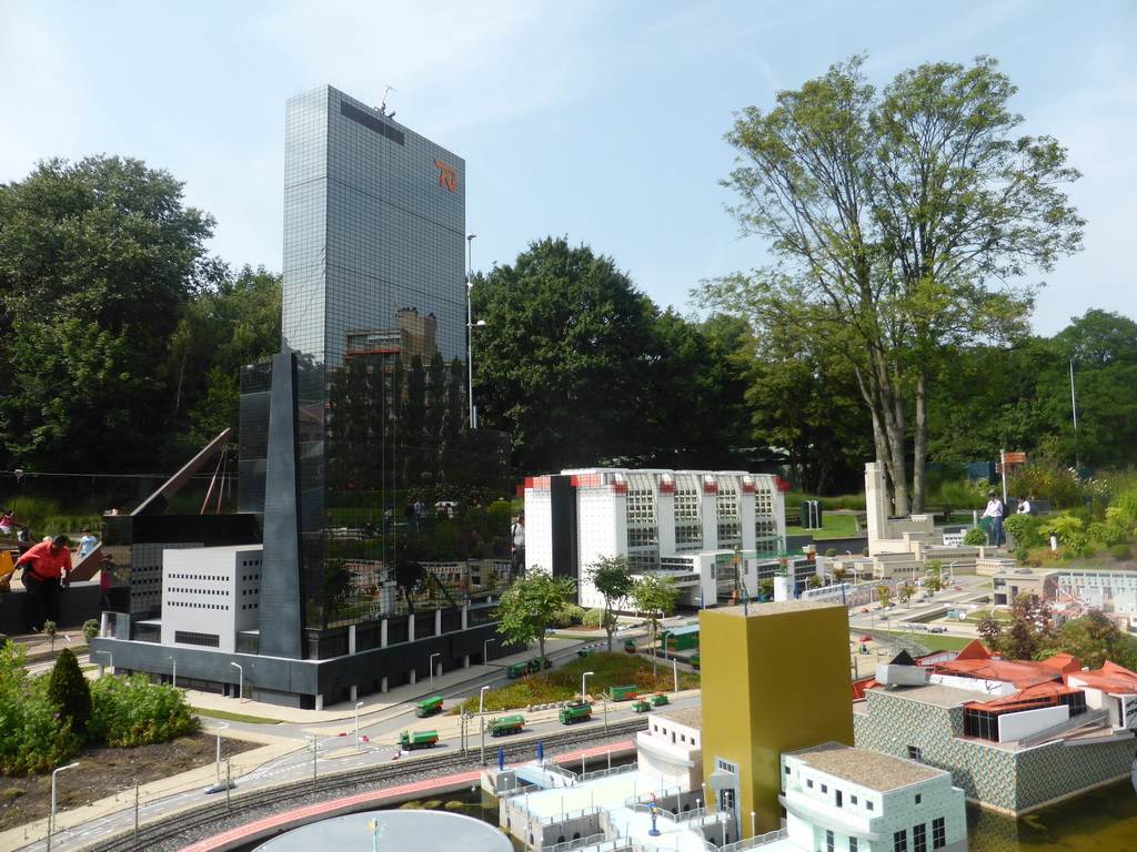 Scale model of the Delftse Poort building of Rotterdam at the Madurodam miniature park