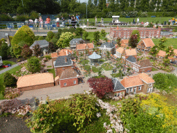 Scale model of a village square at the Madurodam miniature park