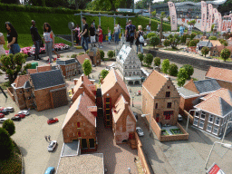 Scale model of the City Hall and Markt square with cheese market of Gouda at the Madurodam miniature park
