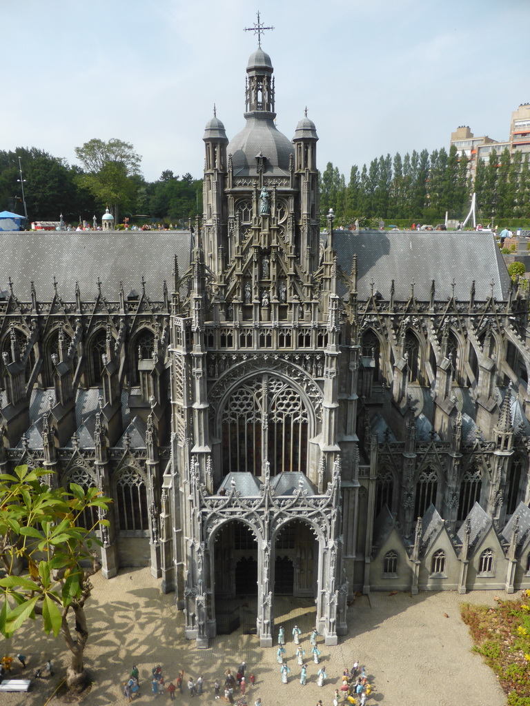 Scale model of the St. John`s Cathedral of Den Bosch at the Madurodam miniature park