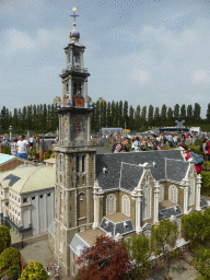 Scale models of the Westerkerk church and the Carré Theatre of Amsterdam at the Madurodam miniature park