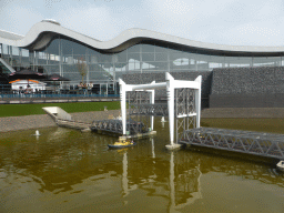 Scale model of the railway lift bridge of Dordrecht at the Madurodam miniature park