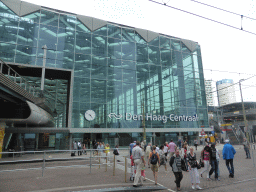 Front of The Hague Central Railway Station at the Rijnstraat street