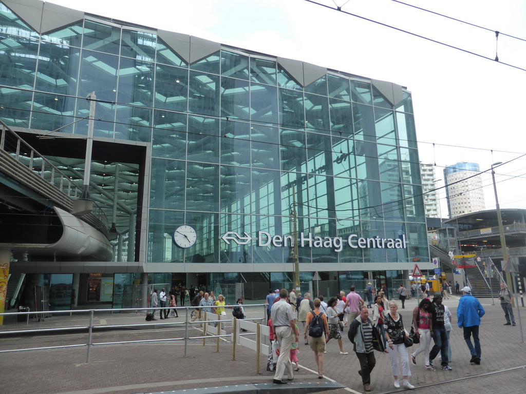 Front of The Hague Central Railway Station at the Rijnstraat street
