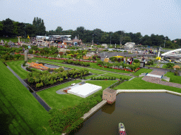 The west side of the Madurodam miniature park, viewed from the south road