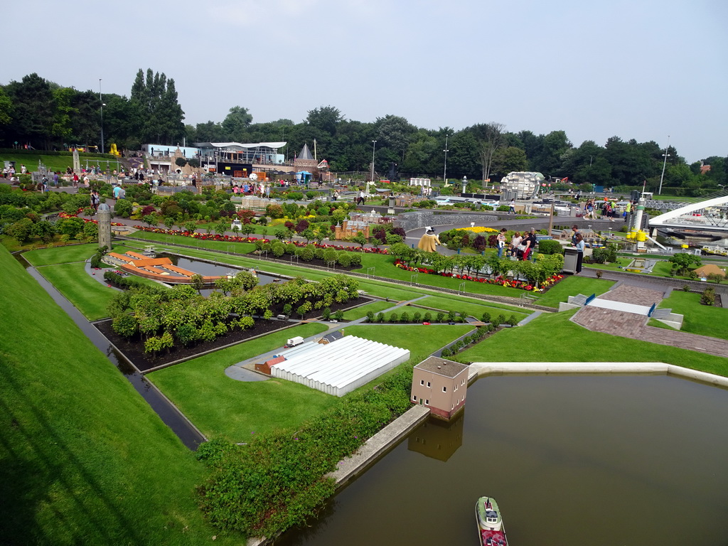 The west side of the Madurodam miniature park, viewed from the south road