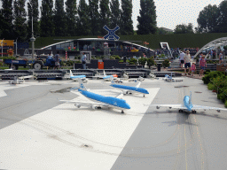 Scale model of Schiphol Airport and the souvenir shop at the Madurodam miniature park