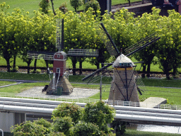 Scale models of the Windmills of Kinderdijk at the Madurodam miniature park