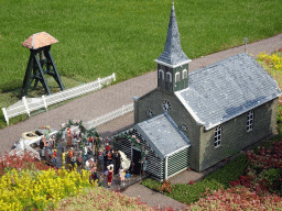 Scale model of a wedding at a church at the Madurodam miniature park