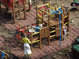 Scale model of a playground at the Madurodam miniature park