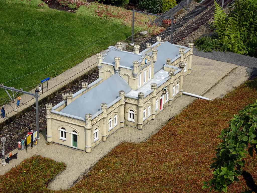 Scale model of the Valkenburg Railway Station at the Madurodam miniature park
