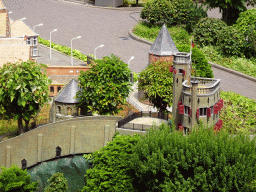 Scale model of the St. Nicholas chapel and the Barbarossa ruin of the Valkhof park and the Belvédère tower of Nijmegen at the Madurodam miniature park