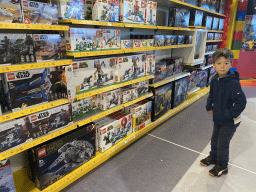 Max at the shop at the Legoland Discovery Centre at the Strandweg road