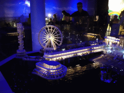 Scale model of the Pier of Scheveningen at the The Hague Miniland at the Legoland Discovery Centre, by night