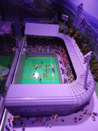 Scale model of the Cars Jeans Stadium at the The Hague Miniland at the Legoland Discovery Centre