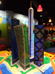 Scale models of skyscrapers at the Schud & Shake Zone at the Testing Area at the Legoland Discovery Centre