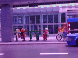 Lego bicyclists at the The Hague Miniland at the Legoland Discovery Centre