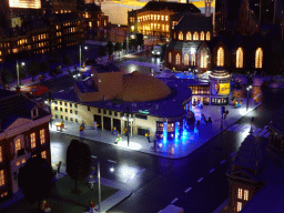 Scale model of the Circustheater Scheveningen at the The Hague Miniland at the Legoland Discovery Centre, by night