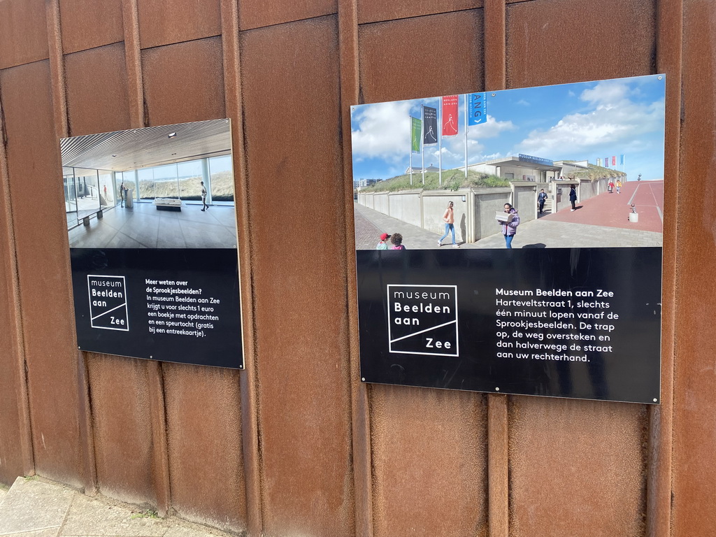 Information on the Fairytale Statues and the Museum Beelden aan Zee at the Strandweg street