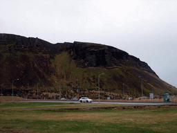 View on Mount Úlfarsfell from a parking place at Mosfellsbær