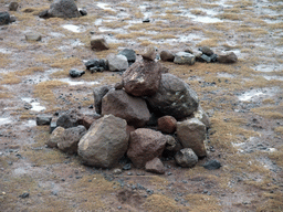 Stones at the west side of Þingvallavatn Lake at Þingvellir National Park