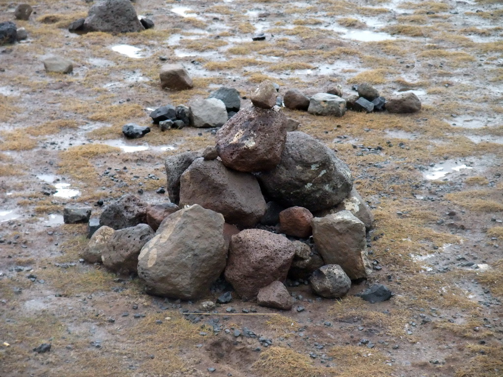 Stones at the west side of Þingvallavatn Lake at Þingvellir National Park