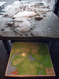 Map and scale model of the region in the visitor centre of Þingvellir National Park
