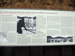 Information on Þingvellir outside of the visitor centre of Þingvellir National Park